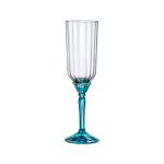 Taça de Vidro Bormioli Rocco Para Champanhe 210 ml Florian Blue 1 Peça