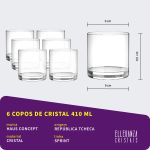 Copo Baixo De Cristal Haus Concept Para Whisky 410 ml Sprint 6 Peças
