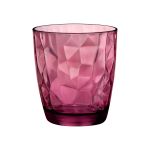 Copo Baixo De Vidro Bormioli Rocco 390 ml Lilás Diamond 1 Peça