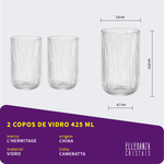 Copo de Vidro L'Hermitage 425 ml Cameratta 2 Peças