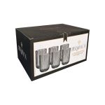 Copo de Vidro L'Hermitage Cinza 425 ml Cameratta 6 Peças