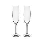 Taça de Cristal Bohemia Para Champanhe 220 ml Colibri 2 Peças