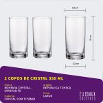 Copo de Cristal Bohemia Para Água e Suco 350 ml Larus 2 Peças