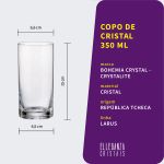 Copo de Cristal Bohemia Para Água e Suco 350 ml Larus 1 Peça