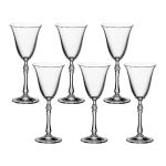 Taça de Cristal Bohemia Para Vinho Branco 185 ml Parus 6 Peças