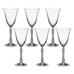 Taça de Cristal Bohemia Para Vinho 250 ml Parus 6 Peças