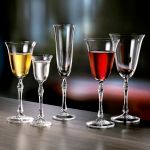 Taça de Cristal Bohemia Para Vinho 250 ml Parus 6 Peças