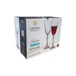 Taça de Cristal Bohemia Para Vinho 250 ml Parus 6 Peças