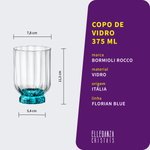 Copo Baixo De Vidro 375 ml Florian Blue Bormioli Rocco