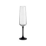 Taça de Cristal Bohemia Para Champanhe 200 ml Preta Sandra 1 Peça