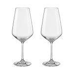 Taça de Cristal Bohemia Para Vinho 550 ml Sandra 2 Peças