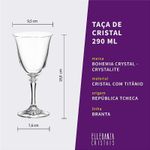 Taça De Cristal Para Vinho Tinto 290 ml Linha Branta Bohemia