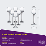 Jogo de Taças De Cristal Bohemia Anser 24 Peças