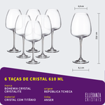 Jogo de Taças De Cristal Bohemia Anser 24 Peças