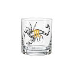 Copo Baixo De Cristal Bohemia 280 ml Zodiac Escorpião 1 Peça