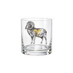 Copo Baixo De Cristal Bohemia 280 ml Zodiac Áries 1 Peça