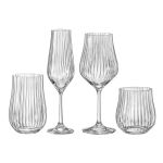 Jogo de Copos e Taças De Cristal Bohemia Tulipa Optic 24 Peças