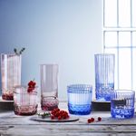 Jogo com 6 Copos De Vidro Para Whisky 370 ml Azul America 20's Bormioli Rocco