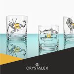Copo Baixo De Cristal Bohemia 280 ml Zodiac 12 Peças