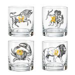 Copo Baixo De Cristal Bohemia 280 ml Zodiac 12 Peças