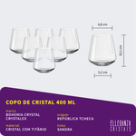 Jogo de Copos De Cristal Bohemia Sandra 18 Peças