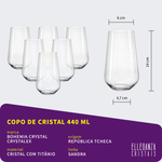 Jogo de Copos De Cristal Bohemia Sandra 18 Peças