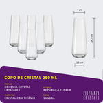 Jogo de Copos De Cristal Bohemia Sandra 18 Peças