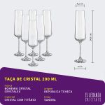 Jogo de Taças De Cristal Bohemia Sandra 18 Peças