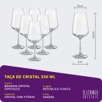 Jogo de Taças De Cristal Bohemia Sandra 18 Peças