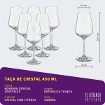 Jogo de Taças De Cristal Bohemia Sandra 18 Peças