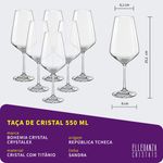 Jogo de Taças De Cristal Bohemia Sandra 24 Peças