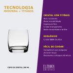 Jogo com 2 Copos De Cristal Para Whisky com 290 ml Linha Ideal Bohemia