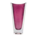 Vaso Decorativo de Cristal Ecológico Vermelho Linha Okinawa Bohemia