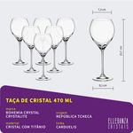 Jogo de Taças De Cristal Bohemia Carduelis 18 Peças