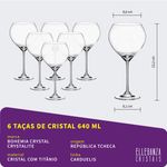 Jogo de Taças De Cristal Bohemia Carduelis 18 Peças