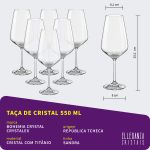 Taças De Cristal Bohemia Para Champanhe e Vinho Sandra 12 Peças