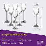 Taça De Cristal Bohemia Para Licor 65 ml Anna 6 Peças