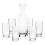 Jogo com Decanter e Copos de Cristal Bohemia