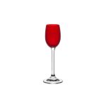 Taça De Cristal Bohemia Para Licor 65 ml Vermelha Colibri 1 Peça