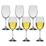 Jogo com 6 Taças de Cristal Para Vinho Branco 250 ml Roberta Bohemia