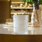 Copo De Vidro Wolff 340 ml Borda Dourada Dots 1 Peça