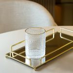 Copo De Vidro Wolff 340 ml Borda Dourada Dots 1 Peça
