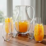 Conjunto Jarra e Copos de Cristal Bohemia 7 Peças