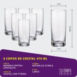 Copo de Cristal Bohemia Para Água e Suco 470 ml Larus 6 Peças