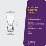 Copo De Cristal Bohemia Para Shot e Tequila 70 ml Vega 1 Peça