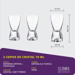Copo De Cristal Bohemia Para Shot e Tequila 70 ml Vega 2 Peças