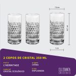 Jogo  2 Copos de Cristal Para Água ou Suco 350 ml Esplanada L'Hermitage