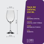 Taça De Cristal Para Vinho Branco 250 ml Roberta Bohemia