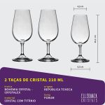 Jogo com 2 Taças De Cristal Para Degustação 210 ml Linha Forum Bohemia