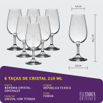Jogo com 6 Taças de Cristal Para Degustação 210 ml Forum Bohemia